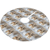 ベルギーテルブレンそれを雪のクリスマスに聞かせ ブラッシュドポリエステルツリースカート (アングル)