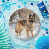 ベルギーテルブレンそれを雪のクリスマスに聞かせ ペーパープレート (パーティー)