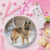 ベルギーテルブレンそれを雪のクリスマスに聞かせ ペーパープレート (パーティー)