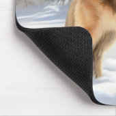 ベルギーテルブレンそれを雪のクリスマスに聞かせ マウスパッド (コーナー)