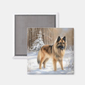 ベルギーテルブレンそれを雪のクリスマスに聞かせ マグネット (正面/裏面)