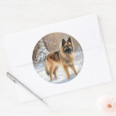 ベルギーテルブレンそれを雪のクリスマスに聞かせ ラウンドシール (封筒)