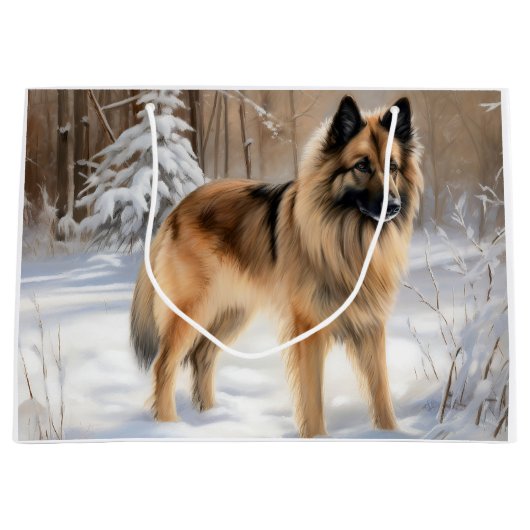 ベルギーテルブレンそれを雪のクリスマスに聞かせ ラージペーパーバッグ (正面)