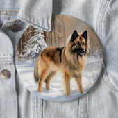 ベルギーテルブレンそれを雪のクリスマスに聞かせ 缶バッジ (インサイチュ)