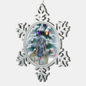 ベルギーテルブレンのクリスマス スノーフレークピューターオーナメント (右)