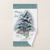 ベルギーテルブレンのクリスマス バスタオルセット (ハンドタオル)