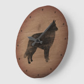 ベルギーテルブレンシルエット素朴スタイル ラージ壁時計 (傾斜)