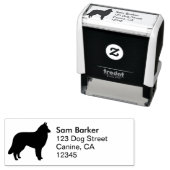 ベルギーテルブレンドッグシルエット差出人住所 セルフインキングスタンプ (インサイチュ)