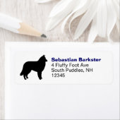 ベルギーテルブレンドッグシルエット差出人住所 ラベル (インサイチュ)