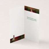 ベルギーテルブレンドッグホリデープレイドクリスマスカード (内部)