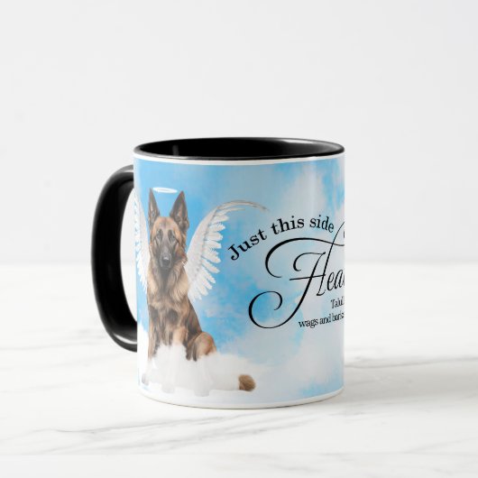 ベルギーテルブレンパーソナライズされたエンジェルペット記念館 マグカップ (正面左)