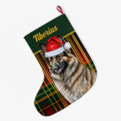 ベルギーテルブレン休日のプレイドと犬の名前 ラージクリスマスストッキング (裏面 (吊り時))