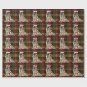 ベルギーテルブレン犬とホリデープレイドクリスマス ラッピングペーパー (フラット)