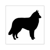 ベルギーテルブレン犬の毛のシルエット ラバースタンプ (インプリント)