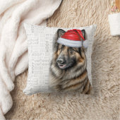 ベルギーテルブレン犬の水の色クリスマス クッション (ブランケット)