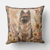 ベルギーテルブレン犬秋水彩の花 クッション (裏面)