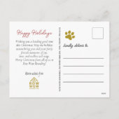 ベルギーテルブレンPET搭乗クリスマス企業の シーズンポストカード (裏面)