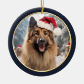 ベルギーテルヴューンサンタハットウィンターフォレスト セラミックオーナメント (正面)