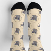 ベルギーテルヴューンシェパードマホガニー絵を描ズアート ソックス (上部)