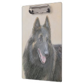 ベルギーテルヴル絵画ンの – かわいいオリジナルドッグアート クリップボード (左)