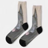 ベルギーテルヴル絵画ンの – かわいいオリジナルドッグアート ソックス (左)