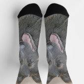 ベルギーテルヴル絵画ンの – かわいいオリジナルドッグアート ソックス (上部)