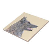 ベルギーテルヴル絵画ンの – かわいいオリジナルドッグアート タイル (側面)