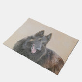 ベルギーテルヴル絵画ンの – かわいいオリジナルドッグアート ドアマット (アングル)