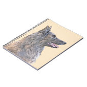 ベルギーテルヴル絵画ンの – かわいいオリジナルドッグアート ノートブック (左側)