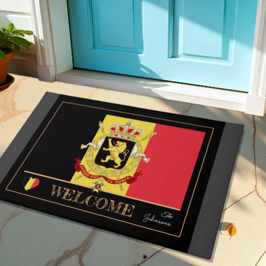 ベルギーハウスマット，ベルギー国旗のスポーツ/ようこそ ドアマット
