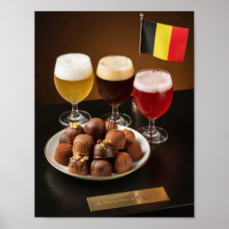 ベルギービールとチョコレートの喜びポスター ポスター