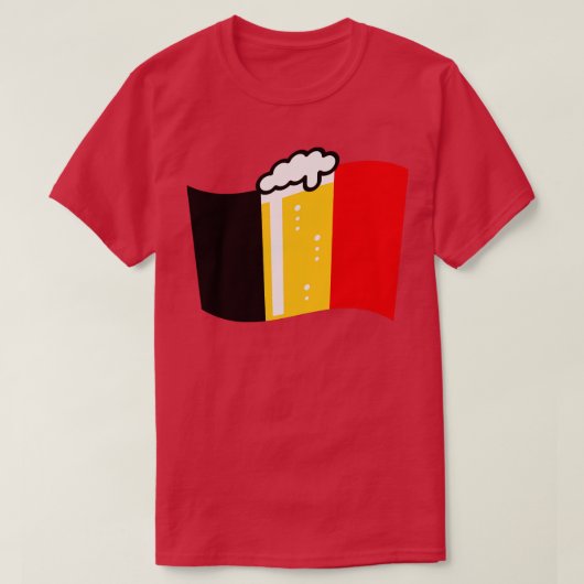 ベルギービール国旗の国4C Tシャツ (デザイン正面)
