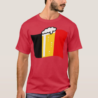 ベルギービール国旗の国4C Tシャツ