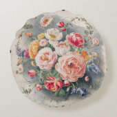 ベルギーフローラエレガンス装飾用クッションカバー ラウンドクッション (裏面)