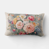 ベルギーフローラエレガンス装飾用クッションカバー ランバークッション (裏面)