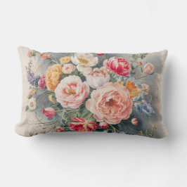 ベルギーフローラエレガンス装飾用クッションカバー ランバークッション