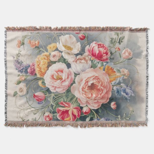 ベルギーフローラエレガンス スローブランケット (正面)