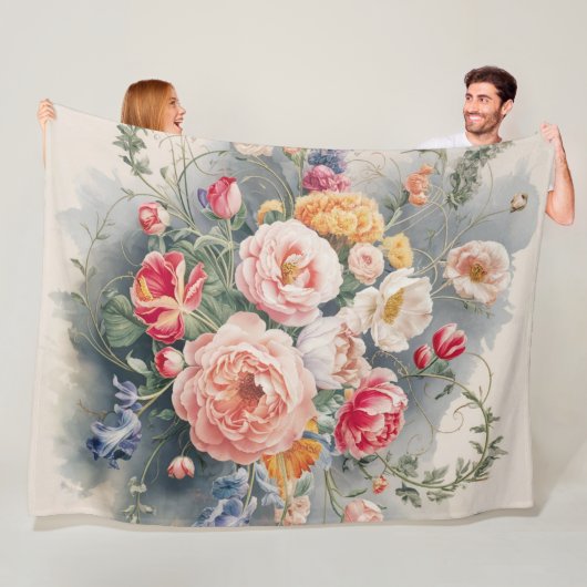 ベルギーフローラエレガンス フリースブランケット (インサイチュ)
