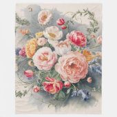 ベルギーフローラエレガンス フリースブランケット (正面)