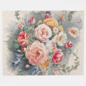 ベルギーフローラエレガンス フリースブランケット (正面(横))