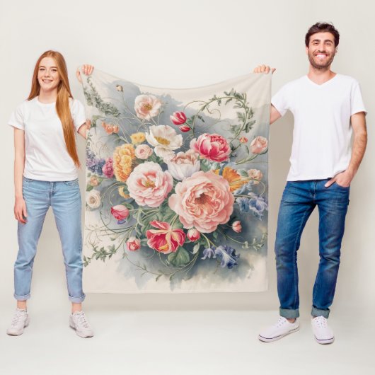 ベルギーフローラエレガンス フリースブランケット (インサイチュ)