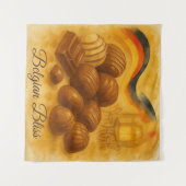 ベルギーブリスエレガントベルギーチョコレート水カラー タペストリー (正面(横))