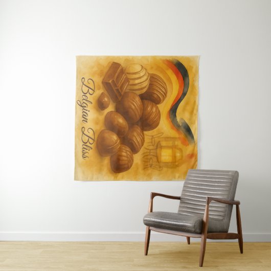 ベルギーブリスエレガントベルギーチョコレート水カラー タペストリー (インサイチュ(横))