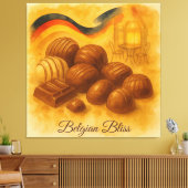 ベルギーブリス – ベルギーチョコレート水カラー キャンバスプリント (インサイチュ (リビング))