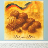 ベルギーブリス – ベルギーチョコレート水カラー キャンバスプリント (インサイチュ (ウッドフロア))