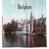 ベルギーブリュッセル運河 シャワーカーテン (正面)