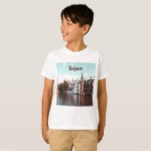 ベルギーブリュッセル運河 Tシャツ (正面フル)