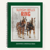 ベルギーホースチームスレイベルリングや輪 ノートブック (正面)