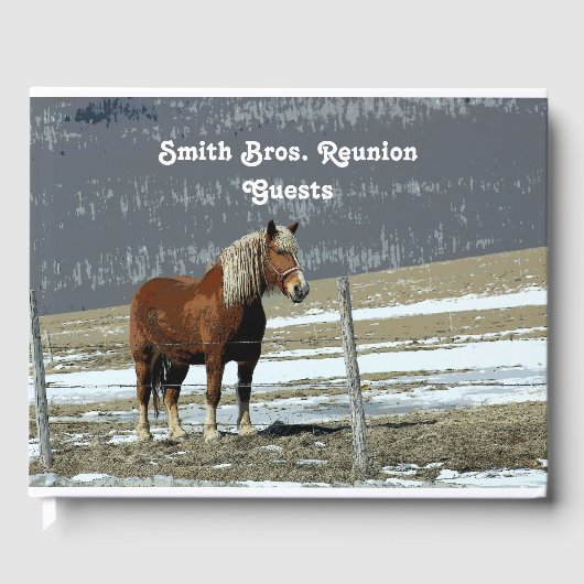 ベルギーホース荷車を引くインパドックゲストブック ゲストブック (正面)