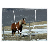 ベルギーホース荷車を引くインパドック抱き枕 ラージペーパーバッグ (裏面)